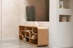 Miniatura Librería de madera maciza de roble marrón Seven 3