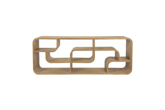 Librería de madera maciza de roble marrón Seven Clipped