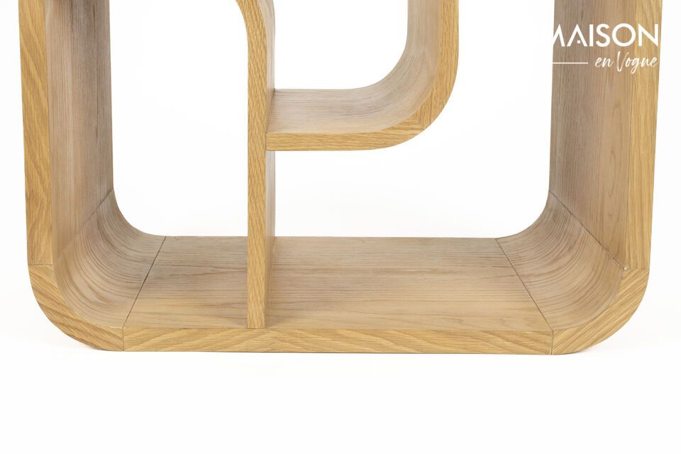 Librería de madera maciza de roble marrón Seven - 6