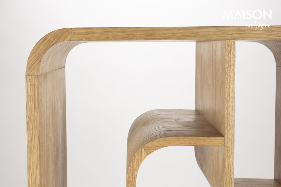 Librería de madera maciza de roble marrón Seven - 7