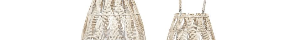 Descriptivo Materiales  Linterna Eply en bambú y cristal