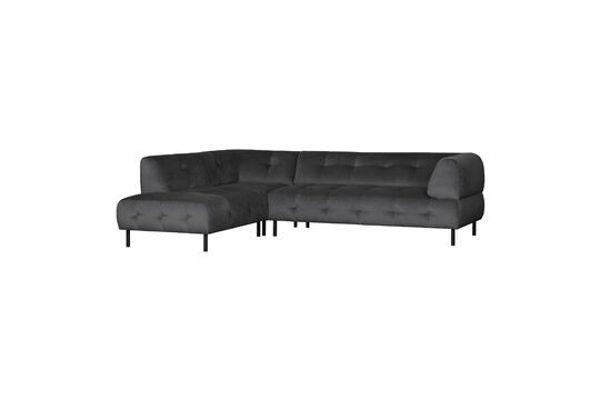 Lloyd sofá de terciopelo gris oscuro esquina izquierda Clipped