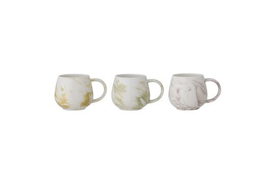 Lot de 3 tazas de gres Palma Clipped