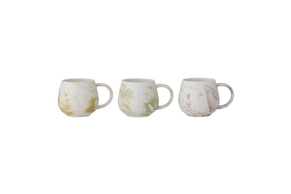 Lot de 3 tazas de gres Palma Bloomingville