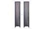 Miniatura Lote de 2 armarios de 1 puerta de metal negro Cas Clipped