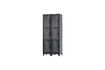 Miniatura Lote de 2 armarios de 3 puertas de metal negro Cas 3