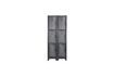Miniatura Lote de 2 armarios de 3 puertas de metal negro Cas 4