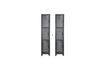 Miniatura Lote de 2 armarios de 3 puertas de metal negro Cas 1