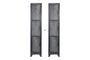 Miniatura Lote de 2 armarios de 3 puertas de metal negro Cas Clipped