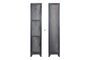 Miniatura Lote de 2 armarios de metal negro de 4 puertas Cas Clipped