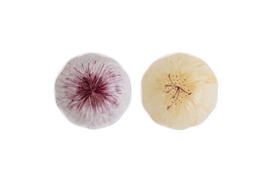 Lote de 2 cuencos de gres violeta Mimosa