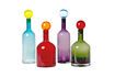 Miniatura Lote de 4 botellas de vidrio multicolor Bubbles 1