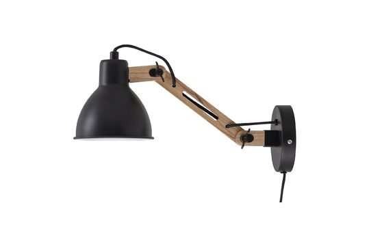 Luz de pared metálica negra Veslud