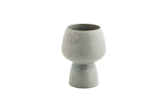 Maceta de cerámica gris Inspia Clipped