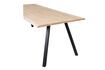 Miniatura Mesa 199x90 roble macizo con pata cuadrada beige Tablo 8