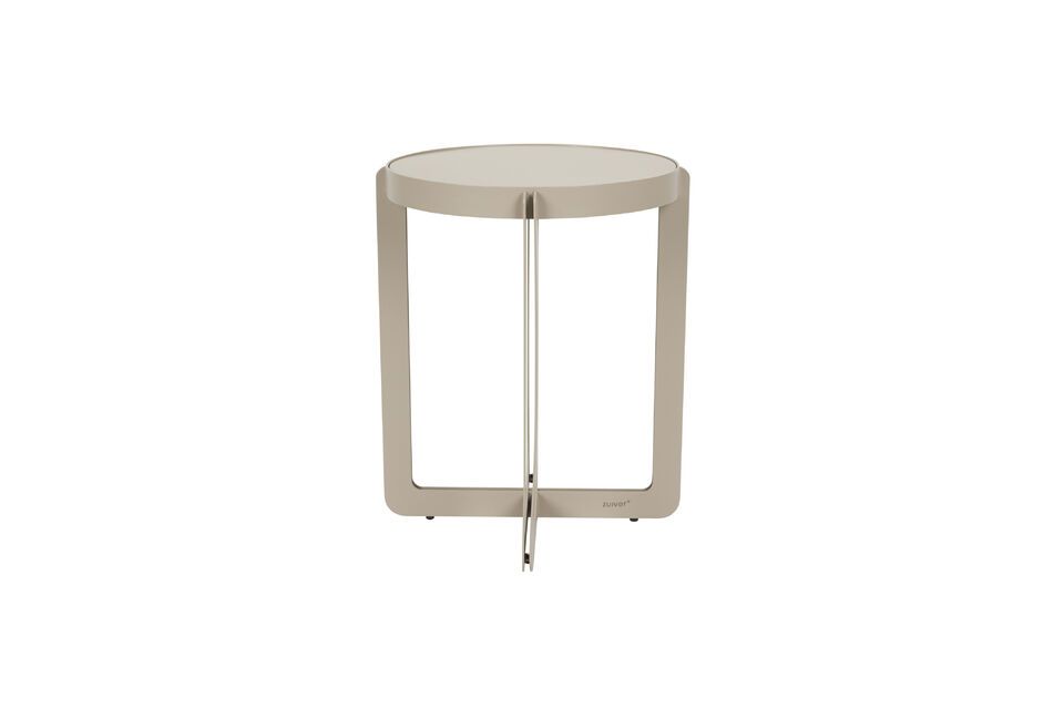 Mesa auxiliar de acero beige Centre Zuiver