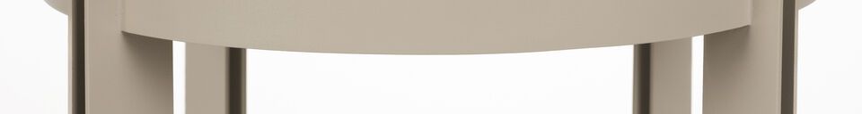 Descriptivo Materiales  Mesa auxiliar de acero beige Centre
