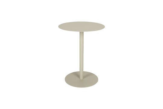 Mesa auxiliar de acero beige Snow Clipped