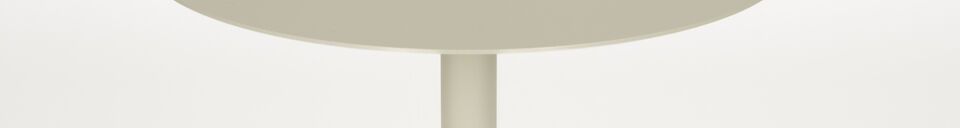 Descriptivo Materiales  Mesa auxiliar de acero beige Snow