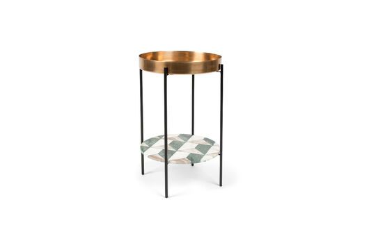 Mesa auxiliar de aluminio dorado Marbelicious