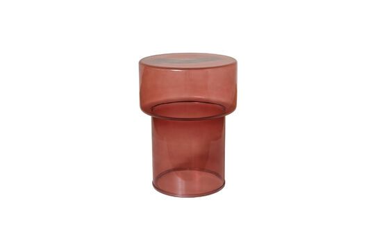 Mesa auxiliar de cristal rojo Neo