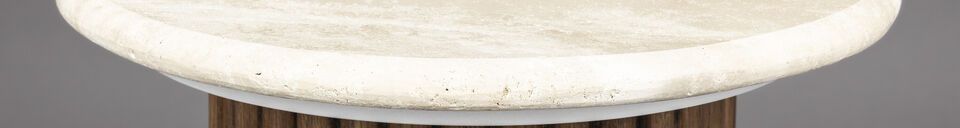 Descriptivo Materiales  Mesa auxiliar de madera beige Arda