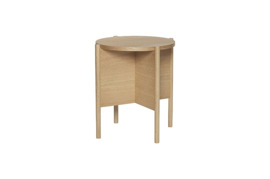 Mesa auxiliar de madera beige Heritage Clipped