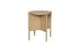 Miniatura Mesa auxiliar de madera beige Heritage Clipped