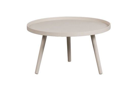 Mesa auxiliar de madera beige Mesa