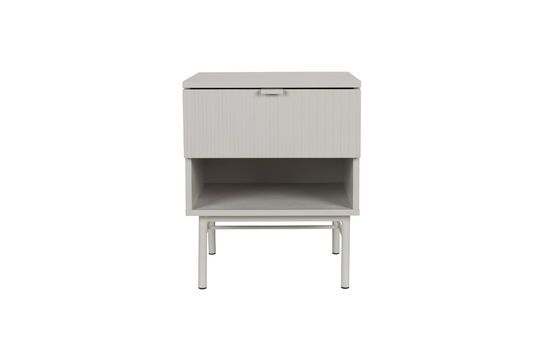 Mesa auxiliar de madera blanca Cayo Clipped