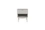 Miniatura Mesa auxiliar de madera blanca Cayo Clipped