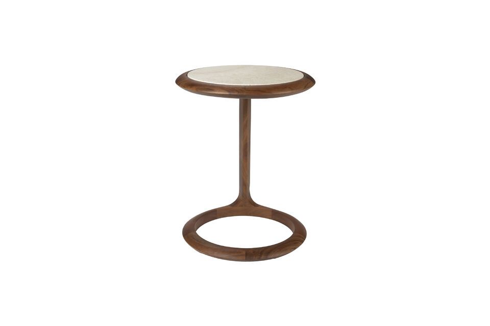 Mesa auxiliar de madera de acacia marrón Doppio Zuiver