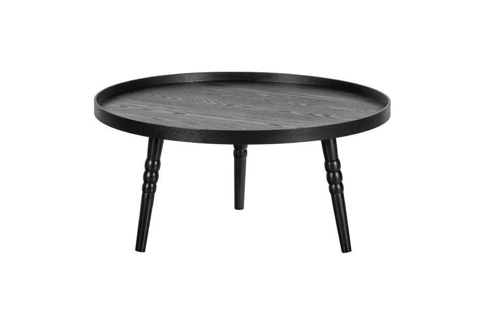 Mesa auxiliar de madera negra Ponto Woood