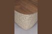 Miniatura Mesa auxiliar de madera y tela marrón Shelly 5