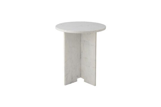 Mesa auxiliar de mármol blanco Jasmia