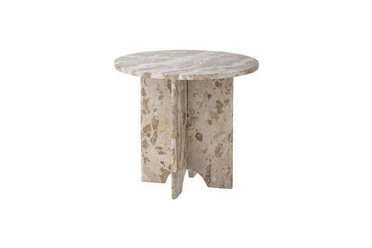 Mesa auxiliar de mármol marrón Jasmia
