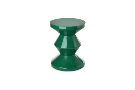 Mesa auxiliar de poliéster verde Zig Zag