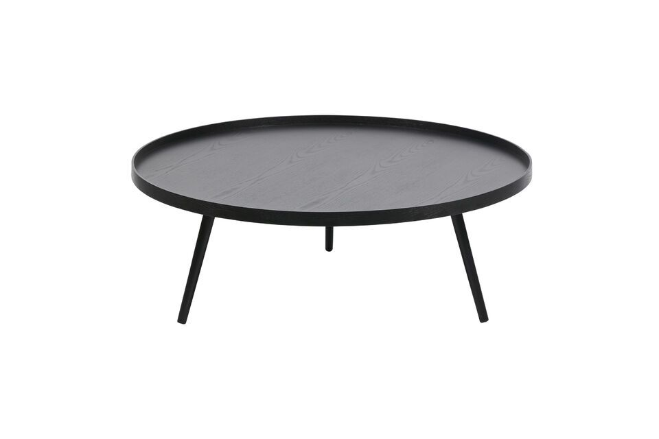 Mesa auxiliar grande de madera negra Woood