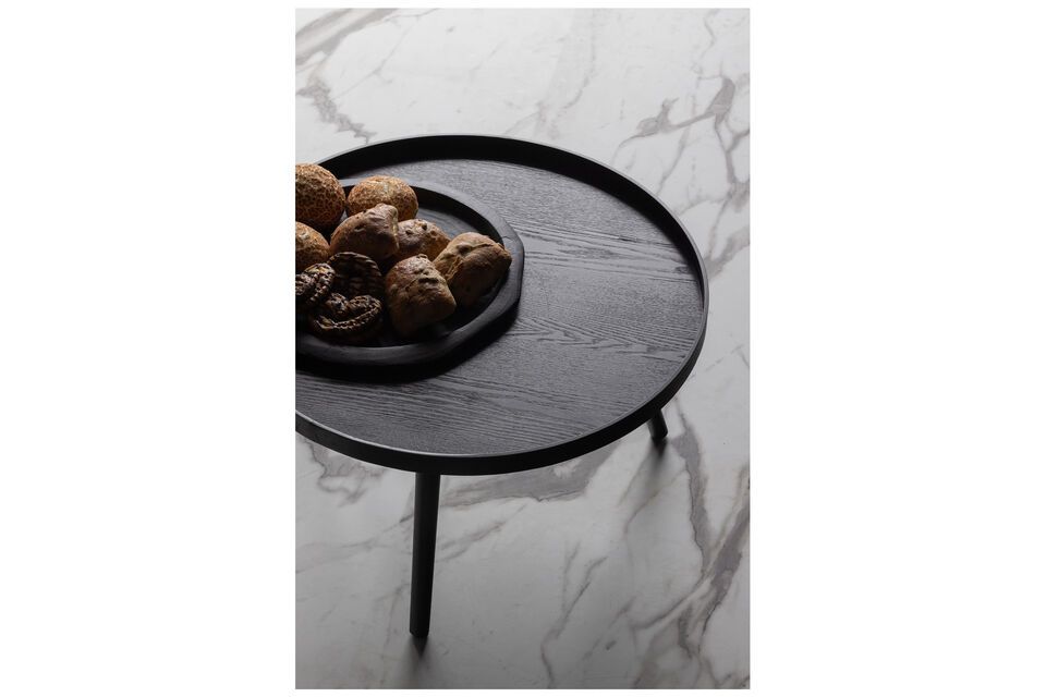 Versátil y combinable bonita mesa de madera negra