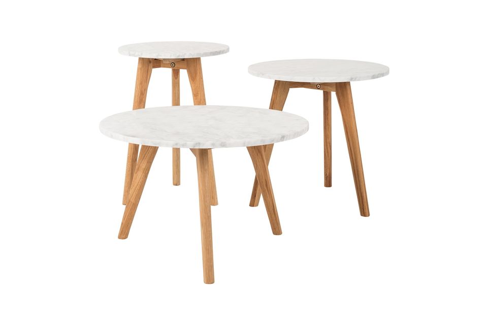 Mesa auxiliar Pierre blanco talla S - 11