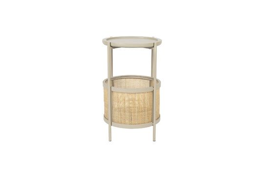 Mesa auxiliar ratán beige Makoto