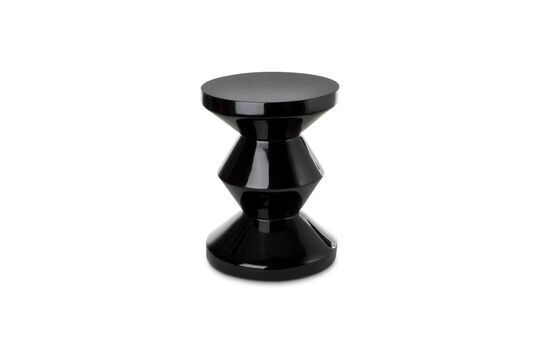 Mesa auxiliar Zig Zag de poliéster negro
