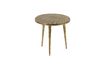 Miniatura Mesa con pedestal de aluminio dorado Macana 1