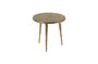 Miniatura Mesa con pedestal de aluminio dorado Macana Clipped