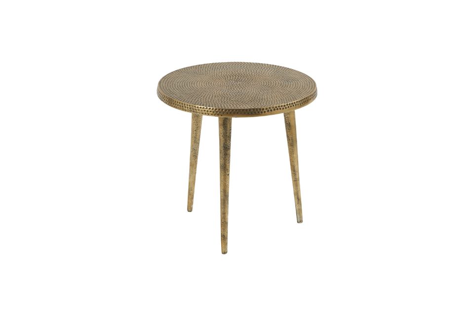 Mesa con pedestal de aluminio dorado Macana Athezza