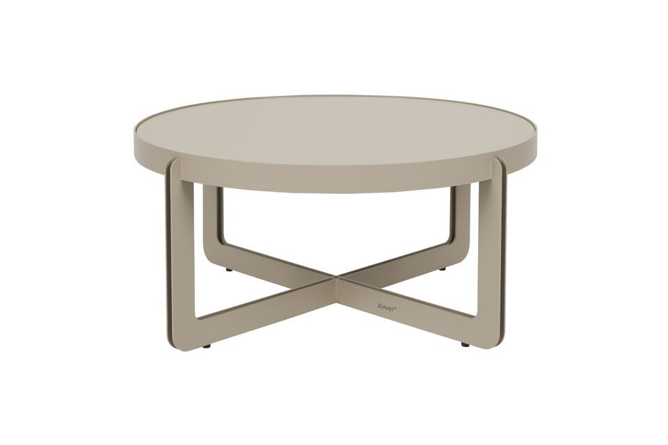 Mesa de centro de acero beige Centre Zuiver