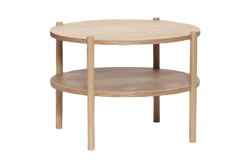 Mesa de centro de madera de color beige Acorn Hübsch