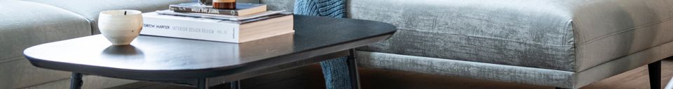 Descriptivo Materiales  Mesa de centro de madera de mango y metal negro Elegance
