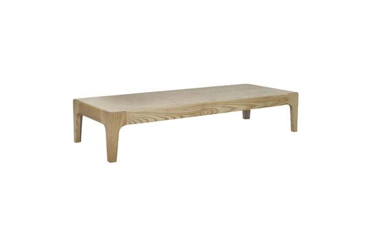 Mesa de centro Livorno de madera beige y travertino