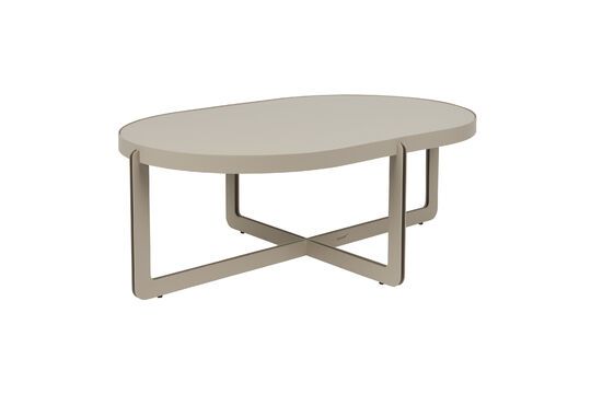 Mesa de centro ovalada de acero beige Centre Clipped